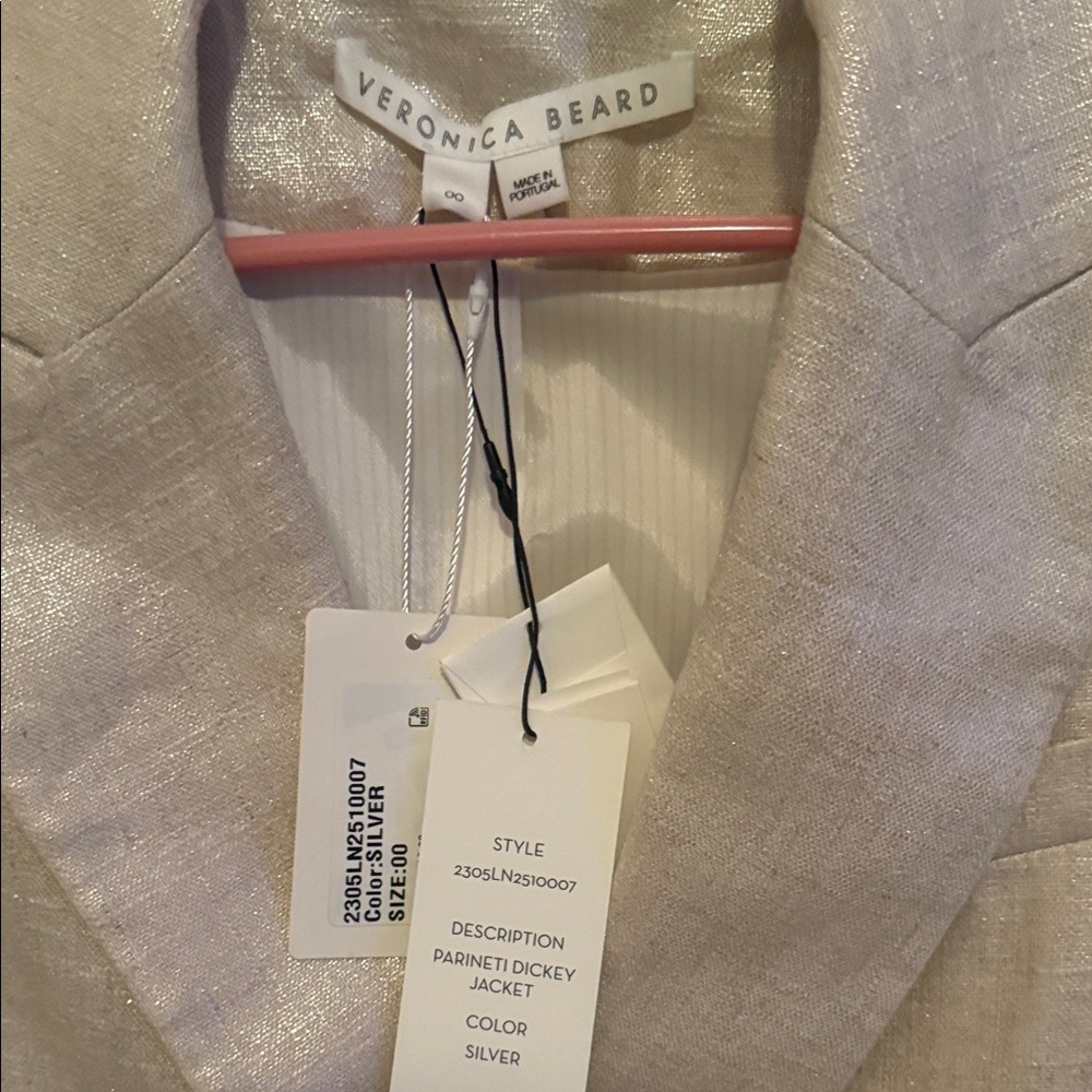 Veronica Beard Metallic Silver Blazer